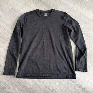 Classic Charcoal Long Sleeve Tee - Fleece Lined!